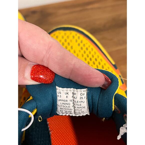 RBX Trail Running Shoes Men’s 8.5 New with Tags Yellow Teal Orange - Picture 9 of 11